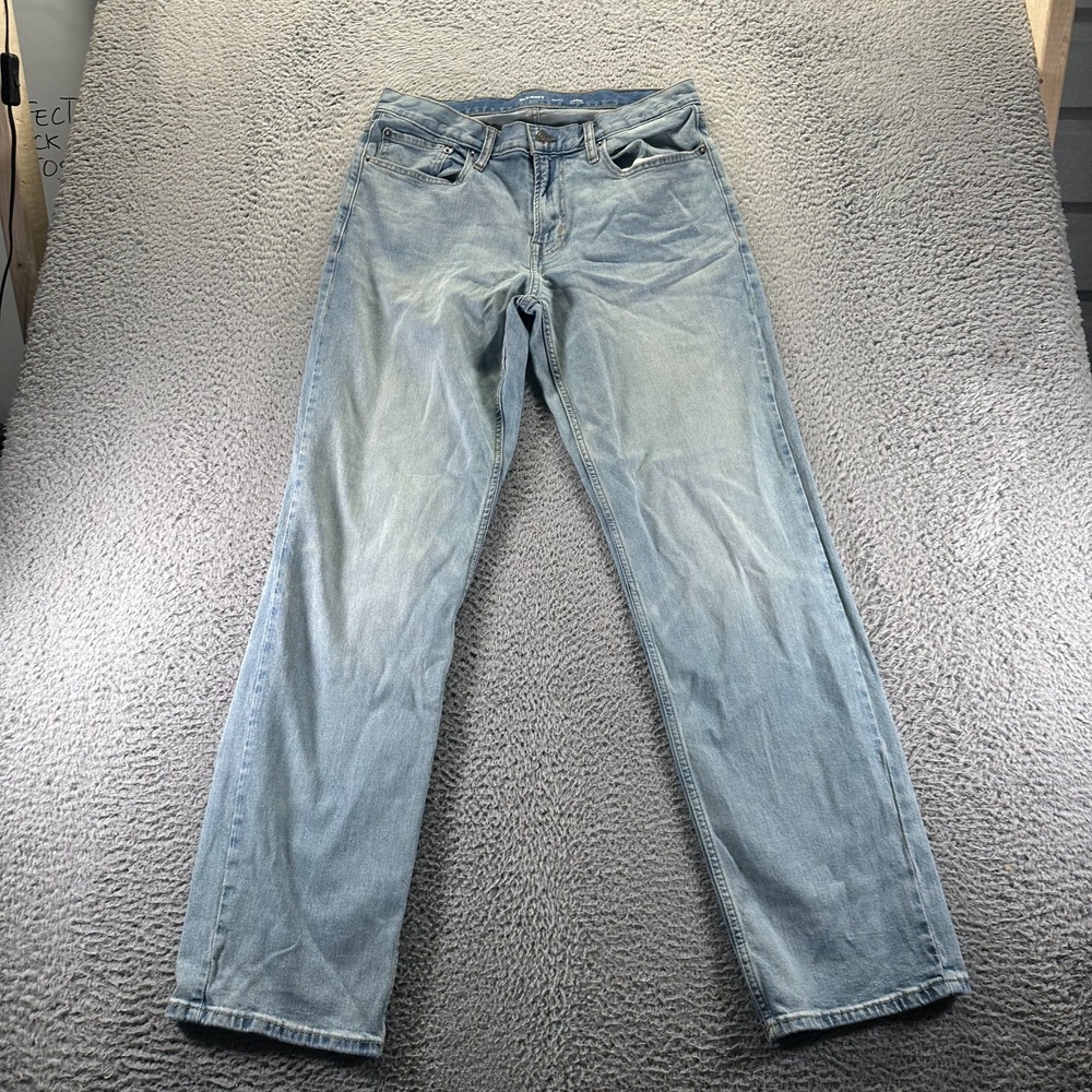 Old Navy Loose Built-In Flex Jeans Mens 32x34 Blue Cotton Denim Straight Stretch